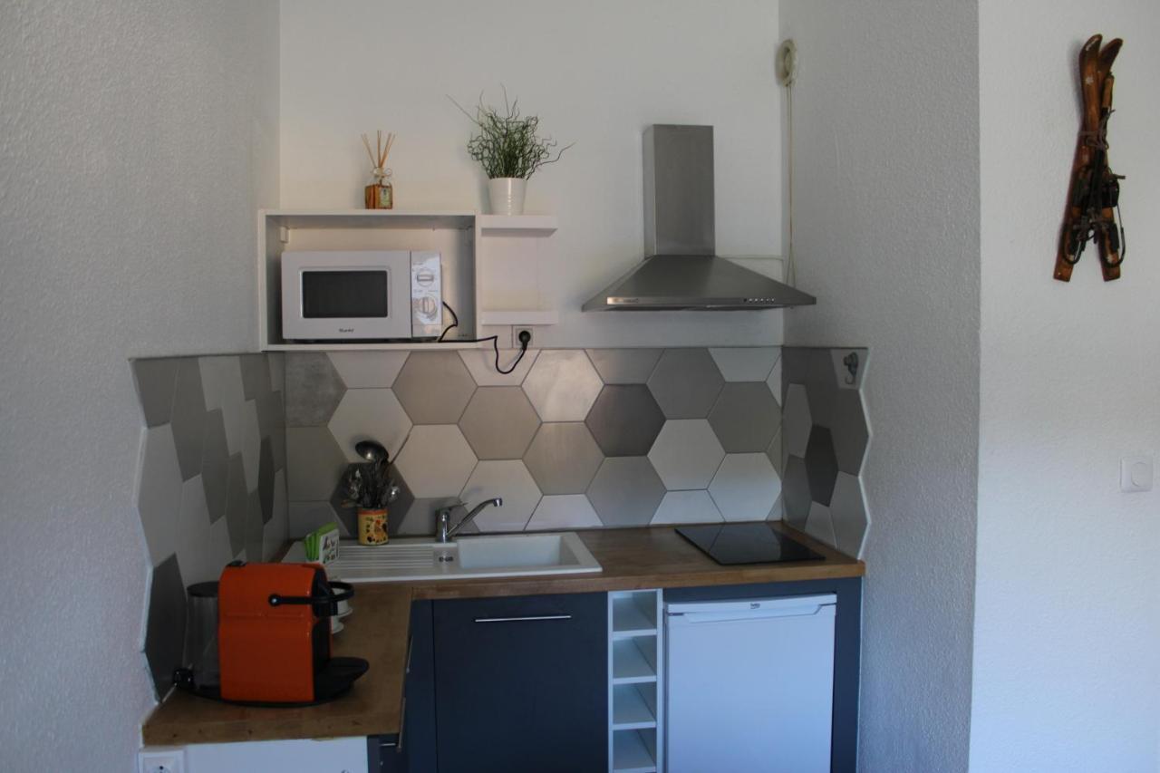 Studio Isard, Wifi Et Parking Gratuit, Navette Gratuite Au Pied De La Residence, Possibilite Forfait Menage Et Location Linge De Lit Et Toilette, A 10 Minutes A Pied Du Centre Ville Font-Romeu-Odeillo-Via Luaran gambar